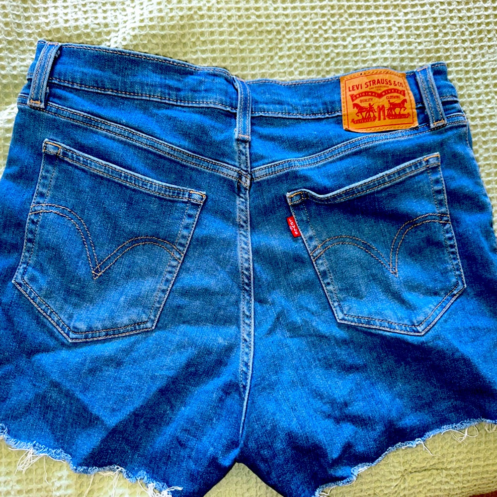 Levi’s high rise shorts.